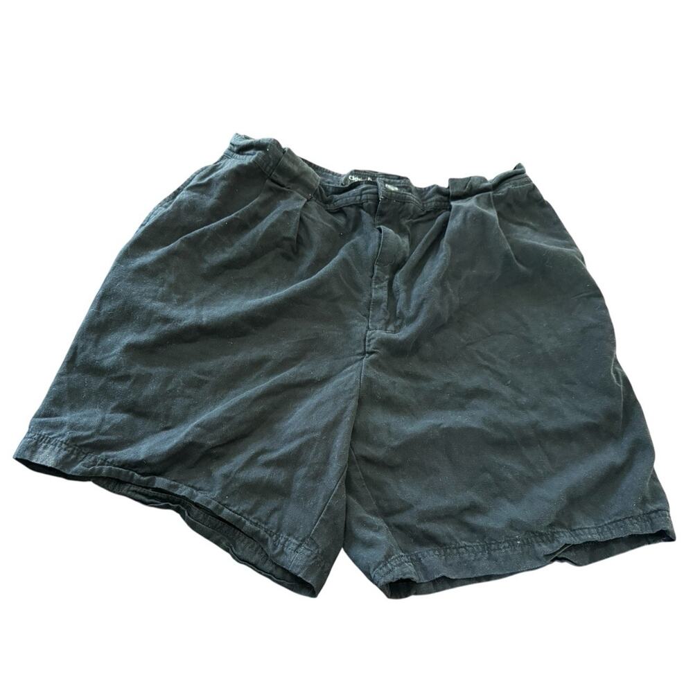 Vintage Christian Dior Monsieur Mens 34 Black Flat Front Dress Golf Shorts READ